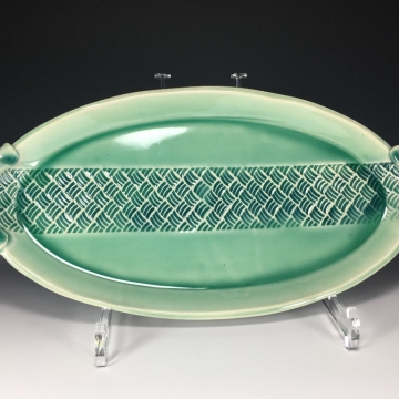 Glossy Green Platter